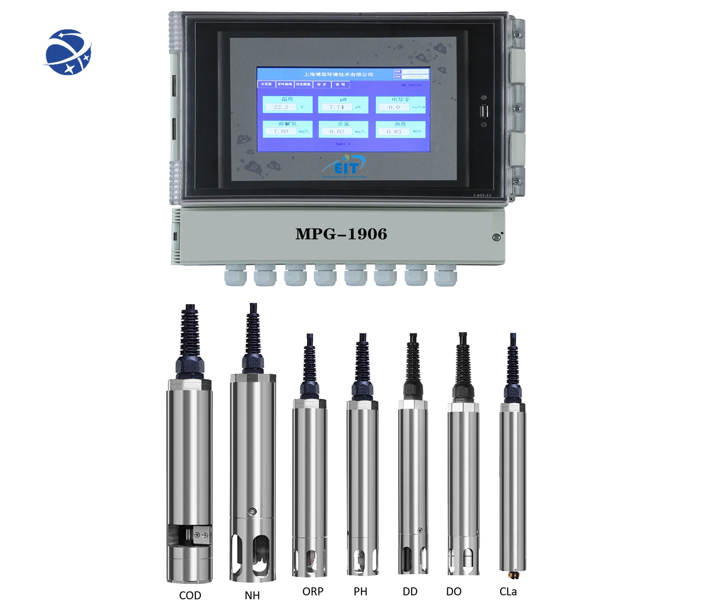Анализатор воды YUNYI MPG-6099 онлайн, PH/EC/DO/Ion/NH3/хлор/TSS/измеритель мутности со электрод-датчик для воды в бассейне
Анализатор воды YUNYI MPG-6099 онлайн, PH/EC/DO/Ion/NH3/хлор/TSS/измеритель мутности со электрод-датчик для воды в бассейне