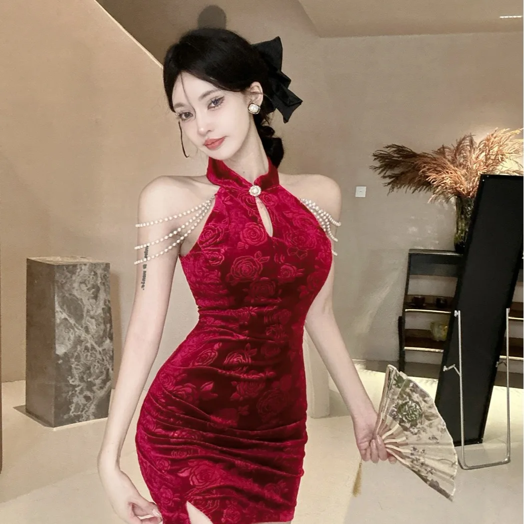 Сексуальное Pure Desire Hanging Ne Bodycon с полосками Qipao с узкой талией Dr, осень-зима, новый женский бархатный костюм с высокой талией...
Сексуальное Pure Desire Hanging Ne Bodycon с полосками Qipao с узкой талией Dr, осень-зима, новый женский бархатный костюм с высокой талией...