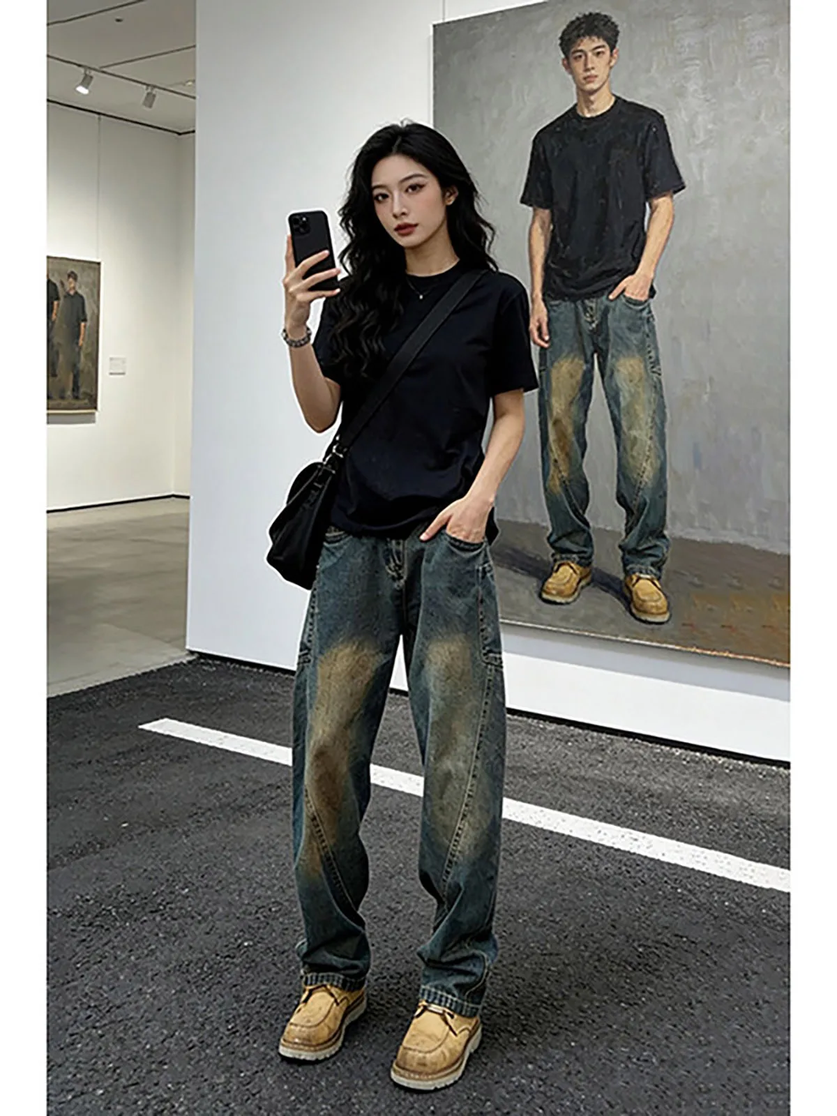 Retro Gradient Splicing Wide Leg Jeans Men's Loose Straight Tube Micro Flared Denim Pants Youthful Popular Daily Wear
Retro Gradient Splicing Wide Leg Jeans Men's Loose Straight Tube Micro Flared Denim Pants Youthful Popular Daily Wear