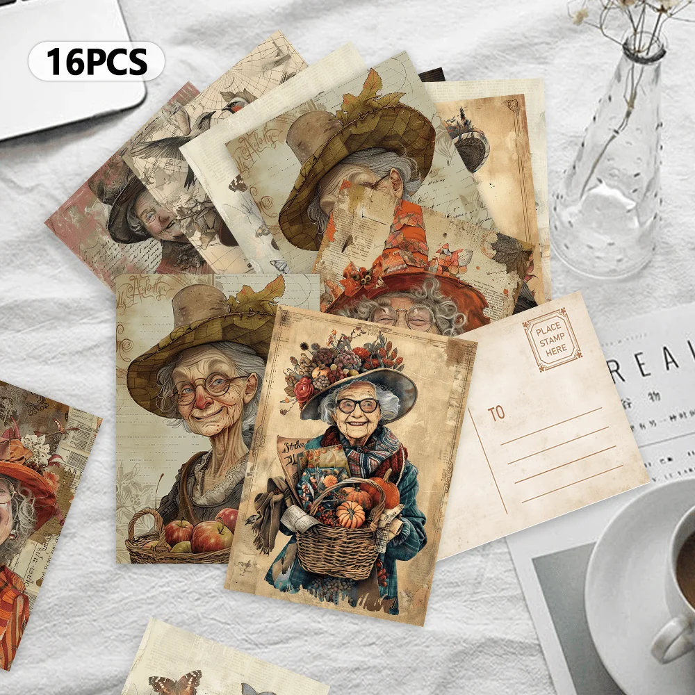 16pcs Playful Old Lady Postcards, New Year Gifts, Christmas Gifts, Living Room Decoration, Bedroom Decoration, High Quality
16pcs Playful Old Lady Postcards, New Year Gifts, Christmas Gifts, Living Room Decoration, Bedroom Decoration, High Quality