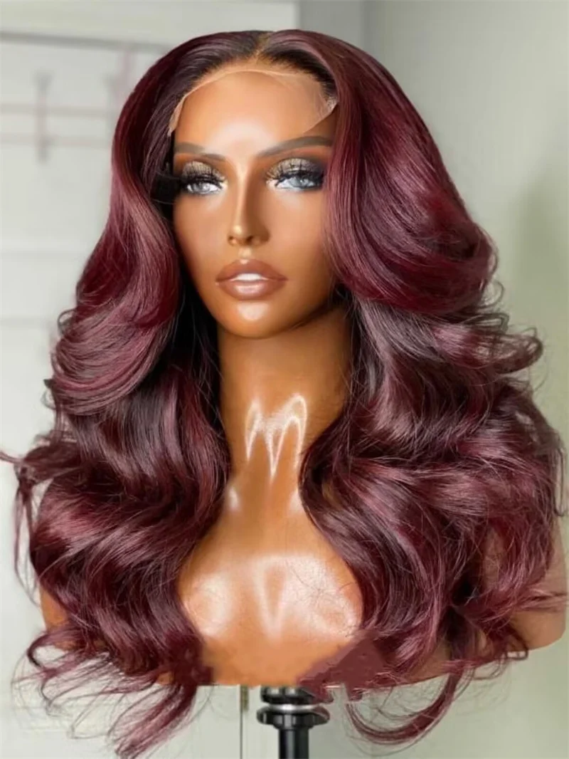Wine Red Long 24Inch Glueless 180Density Body Wave 99j Lace Front Wig For Women With Baby Hair Synthetic Preplucked Daily Soft
Wine Red Long 24Inch Glueless 180Density Body Wave 99j Lace Front Wig For Women With Baby Hair Synthetic Preplucked Daily Soft