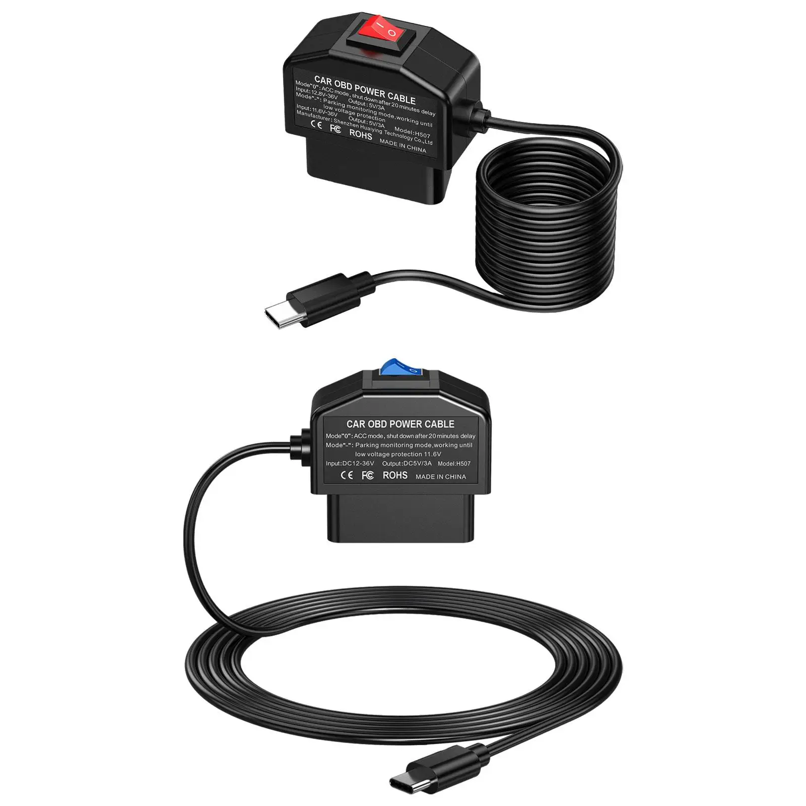 OBD Power Cable 3.5M Length with Switch Low Voltage Protection Small Parts
OBD Power Cable 3.5M Length with Switch Low Voltage Protection Small Parts