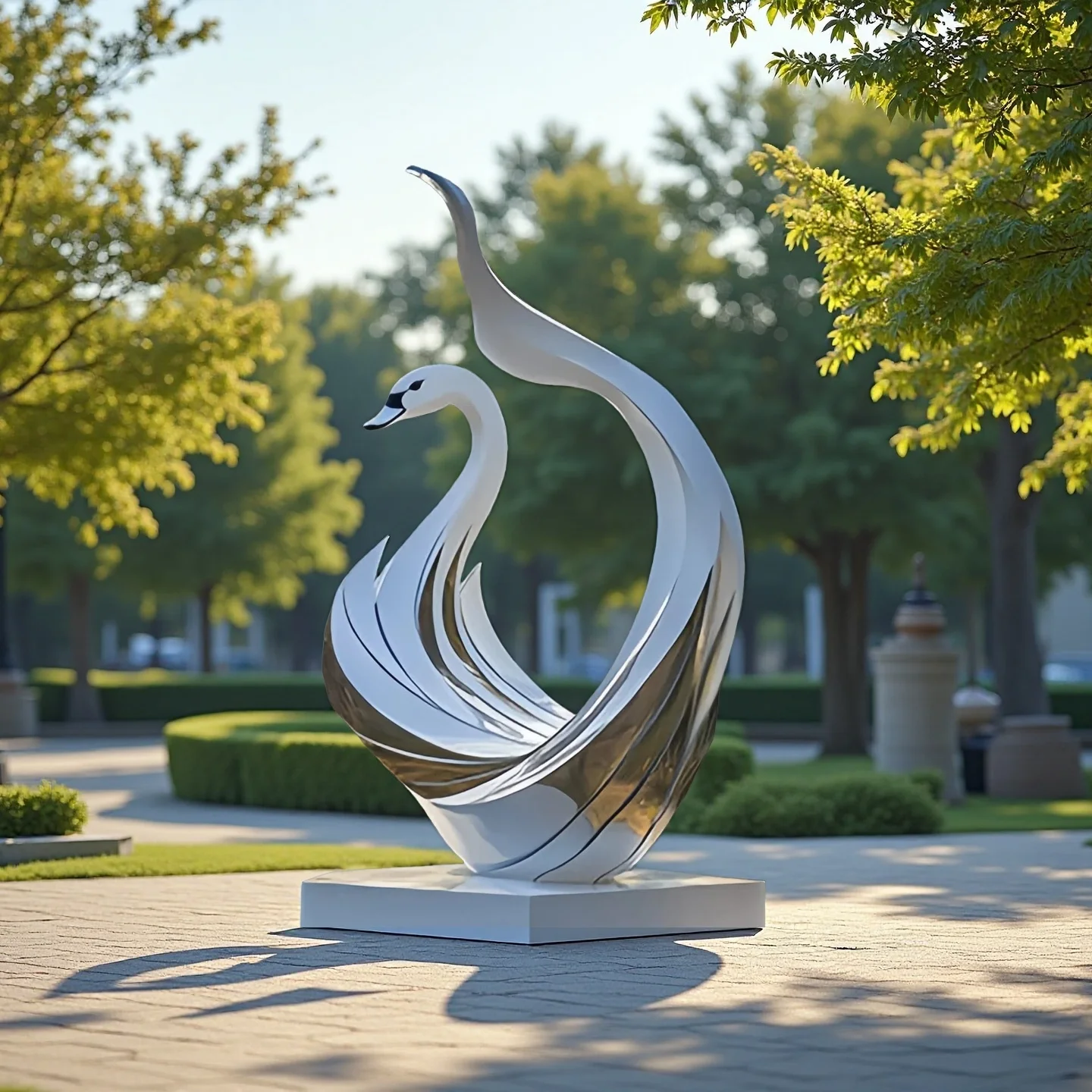 Большие скульптуры из нержавеющей стали, абстрактные металлические зеркальные водные композиции, культовые украшения для городских площадей.
Большие скульптуры из нержавеющей стали, абстрактные металлические зеркальные водные композиции, культовые украшения для городских площадей.