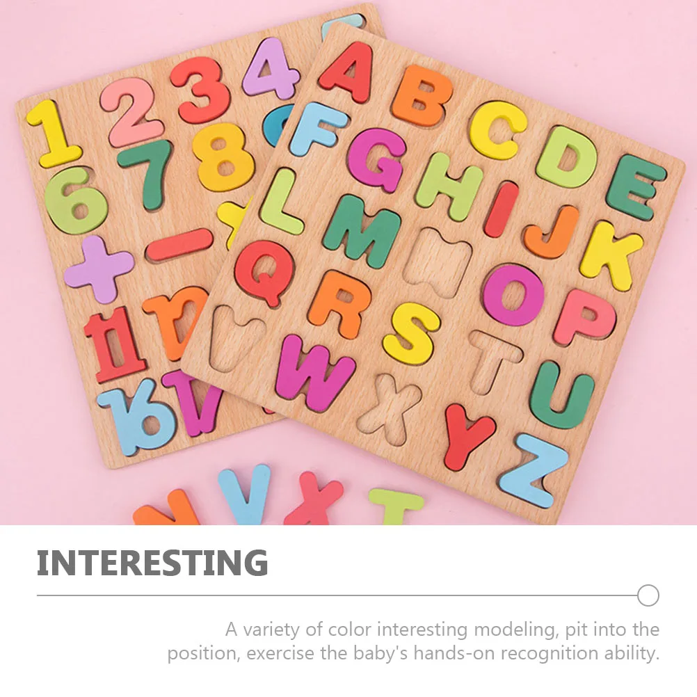 2Sets Wooden Puzzles Alphabet Number Shape Toddler Learning Hand Eye Coordination Early Educational Matching Toddler Puzzles
2Sets Wooden Puzzles Alphabet Number Shape Toddler Learning Hand Eye Coordination Early Educational Matching Toddler Puzzles