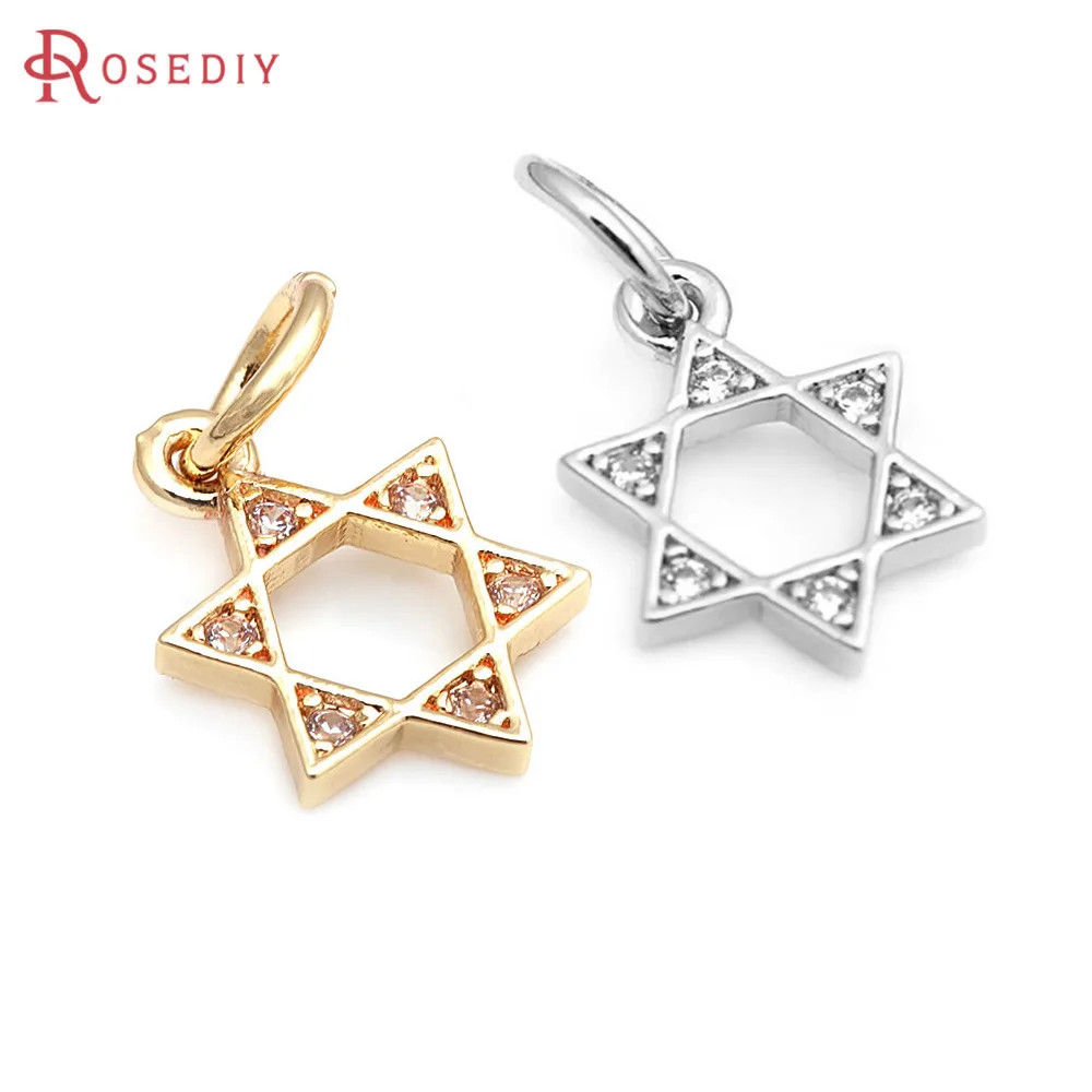 6PCS 18K Gold Color Brass and Zircon Stat Charms Pendants High Quality Jewelry Making Supplies Necklace Earrings
6PCS 18K Gold Color Brass and Zircon Stat Charms Pendants High Quality Jewelry Making Supplies Necklace Earrings