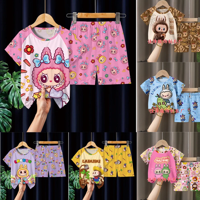 Summer Children's Pajamas Labubu Short Sleeve Girls Cartoon Boys Home Clothes Set Pajama Sleepwear Robe Clothing Mother Kids
Summer Children's Pajamas Labubu Short Sleeve Girls Cartoon Boys Home Clothes Set Pajama Sleepwear Robe Clothing Mother Kids