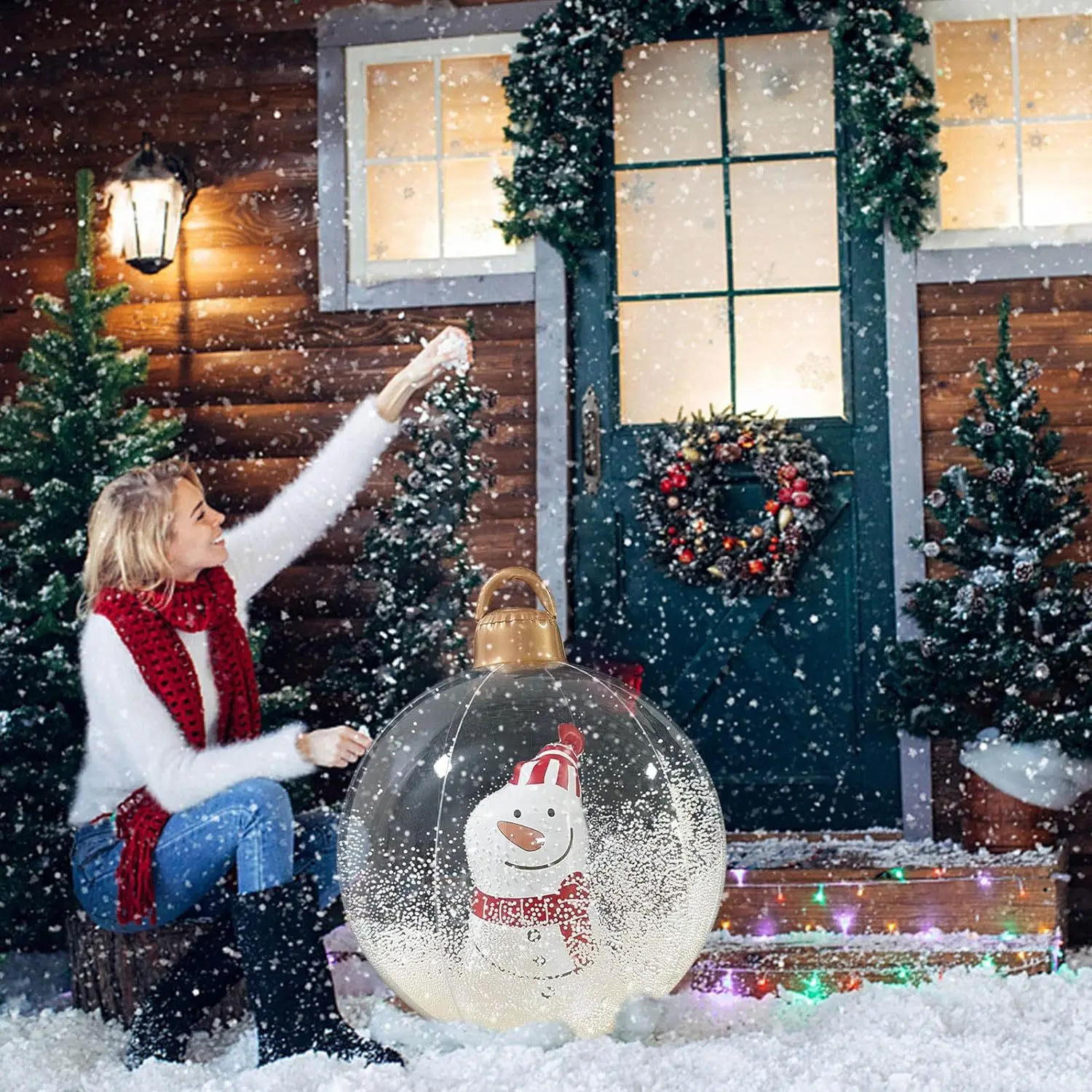 PVC Inflatable LED Christmas Decorative Ball Festive Lighting Balloon for Courtyard Outdoor Atmosphere Decoration
PVC Inflatable LED Christmas Decorative Ball Festive Lighting Balloon for Courtyard Outdoor Atmosphere Decoration
