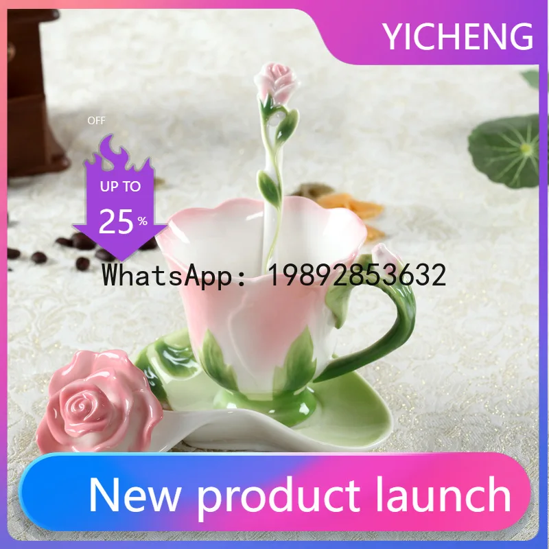 Hys ceramic cup enamel rose coffee cup elegant wedding birthday gift item gift box
Hys ceramic cup enamel rose coffee cup elegant wedding birthday gift item gift box