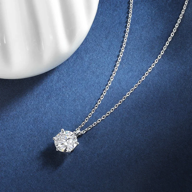 2CT D Color 8mm Moissanite Necklace Pendant For Women 925 Sterling Silver Wedding Party Diamond Fine Jewelry Wholesale
2CT D Color 8mm Moissanite Necklace Pendant For Women 925 Sterling Silver Wedding Party Diamond Fine Jewelry Wholesale