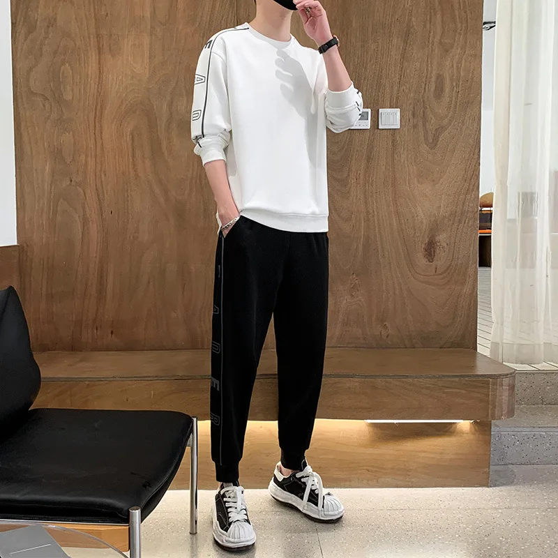 Men Spring Autumn Crew Neck Sweatshirt Drawstring Cuffed Jogger Pants Casual Loose Athletic Two Piece Set M-5XL
Men Spring Autumn Crew Neck Sweatshirt Drawstring Cuffed Jogger Pants Casual Loose Athletic Two Piece Set M-5XL