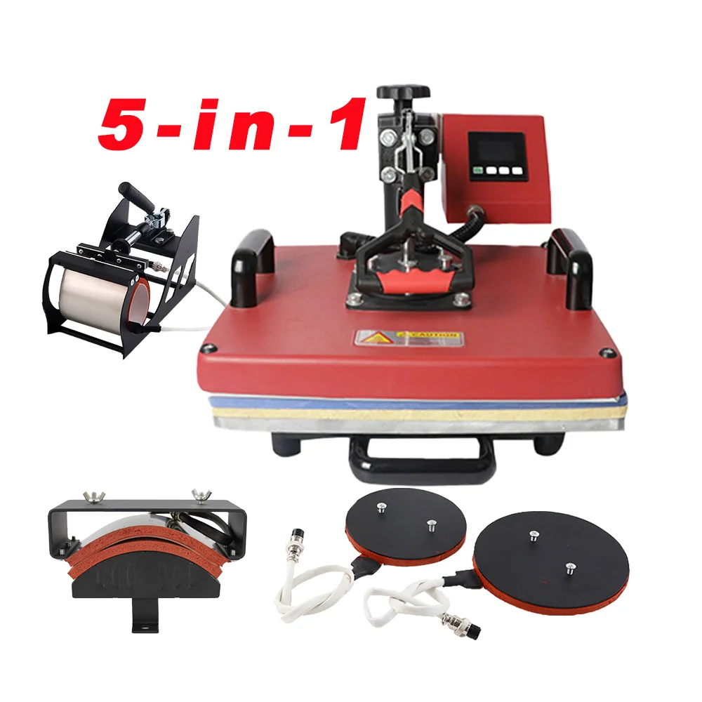 5 In 1 33*45CM Heat Sublimation Cup Printing Machine For T-shirt, Shoes, Hats And Cups Heat Transfer Printing
5 In 1 33*45CM Heat Sublimation Cup Printing Machine For T-shirt, Shoes, Hats And Cups Heat Transfer Printing