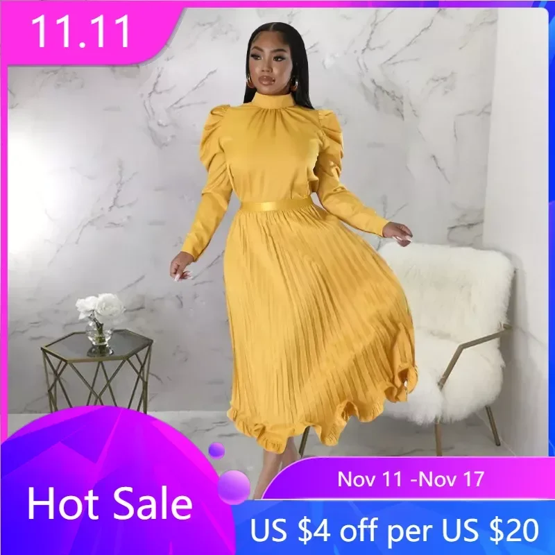 2 Piece African Clothes for Women Autumn African Long Sleeve O-neck Pleat Top Long Skirt Matching Sets Dashiki African Clothing
2 Piece African Clothes for Women Autumn African Long Sleeve O-neck Pleat Top Long Skirt Matching Sets Dashiki African Clothing
