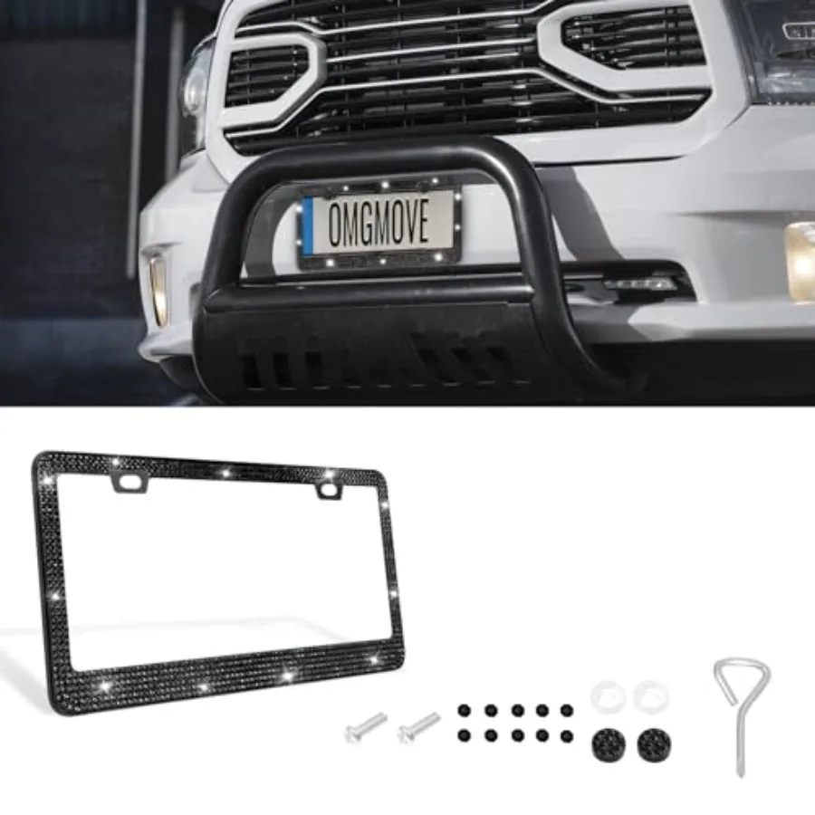 Bling License Plate Frames for Women, License Plate Cover, Premium Stainless Steel Rhinestone License Plate Holder, Sparkly Rhi
Bling License Plate Frames for Women, License Plate Cover, Premium Stainless Steel Rhinestone License Plate Holder, Sparkly Rhi