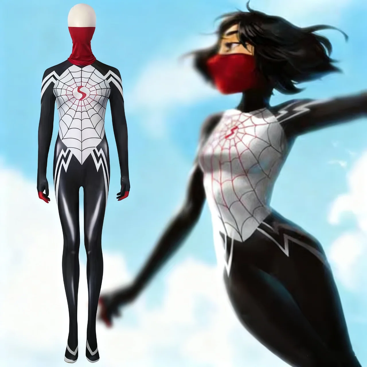 Women Superhero Movie Spider Cosplay Bodysuit Costume Fantasia Costume Fantasia Costume Silk Suit Halloween Carnival Gift
Women Superhero Movie Spider Cosplay Bodysuit Costume Fantasia Costume Fantasia Costume Silk Suit Halloween Carnival Gift