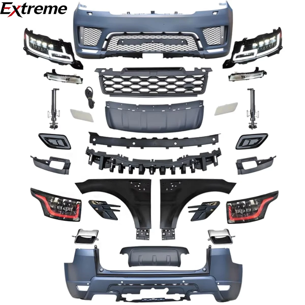 PP Material Bumpers Body Kit Include Grill for Land Rover Range Rover Sport L494 2014-2017 Upgrade to 2020 Model.
PP Material Bumpers Body Kit Include Grill for Land Rover Range Rover Sport L494 2014-2017 Upgrade to 2020 Model.