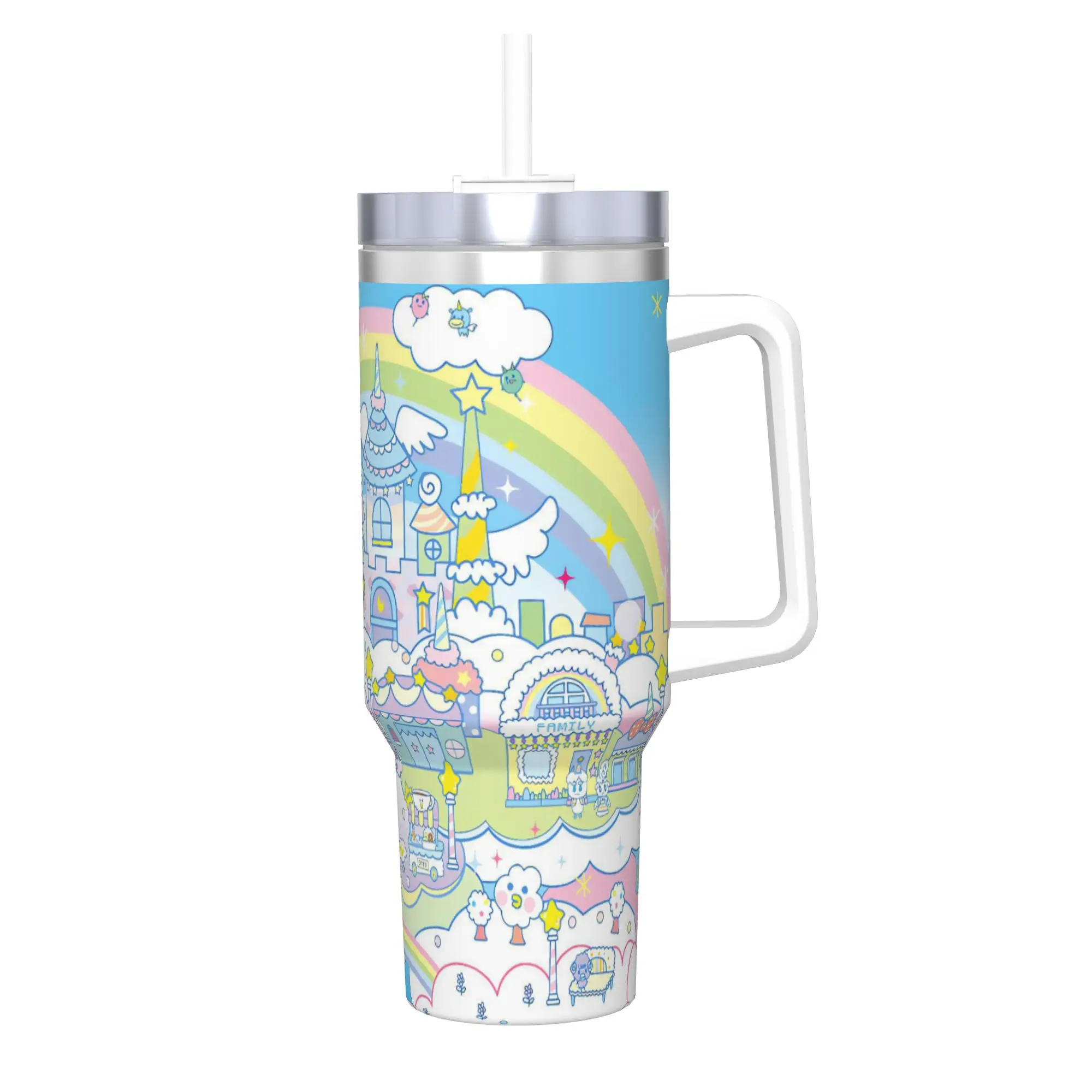 Tamagotchis Rainbow Clouds Tumbler Vacuum Insulated Thermal Cup Stainless Steel Smoothie Tea Mugs Water Bottle, 40oz
Tamagotchis Rainbow Clouds Tumbler Vacuum Insulated Thermal Cup Stainless Steel Smoothie Tea Mugs Water Bottle, 40oz