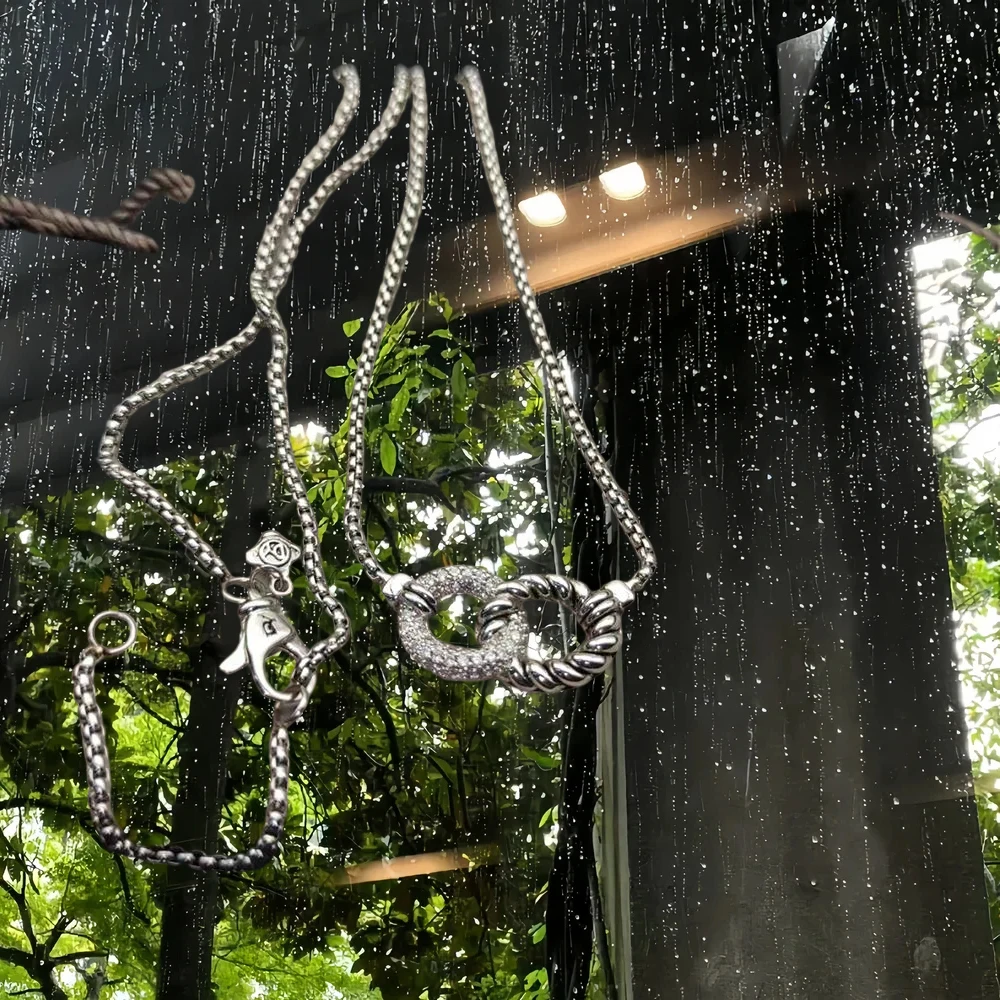 Date Night 925 Sterling Silver DY Necklace Romantic Neck Chain Elegant Silver Jewelry for Dating Night Wear
Date Night 925 Sterling Silver DY Necklace Romantic Neck Chain Elegant Silver Jewelry for Dating Night Wear