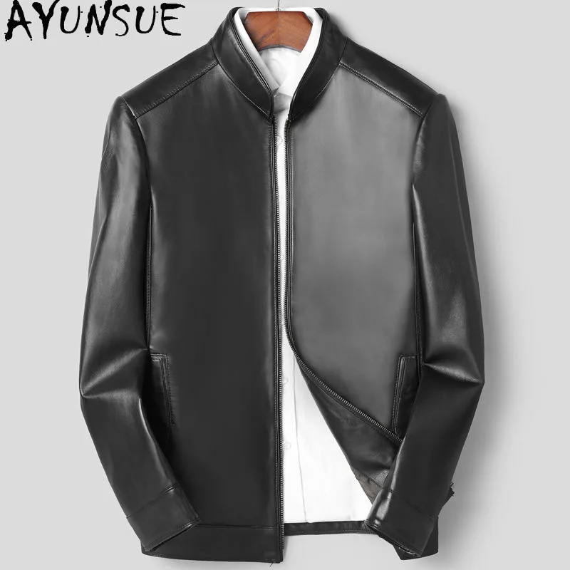 AYUNSUE Real Sheepskin Motocycle Jacket Genuine Leather Jackets for Men 2025 Autumn Mens Clothes Stand Collar Jaqueta De Couro
AYUNSUE Real Sheepskin Motocycle Jacket Genuine Leather Jackets for Men 2025 Autumn Mens Clothes Stand Collar Jaqueta De Couro