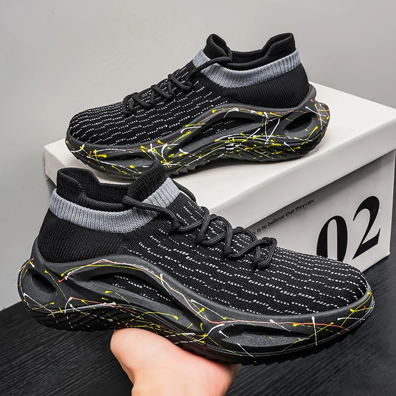 Men's Breathable Knit Sneakers Lightweight Running Shoes Casual Sock-style Sports Shoes
Men's Breathable Knit Sneakers Lightweight Running Shoes Casual Sock-style Sports Shoes