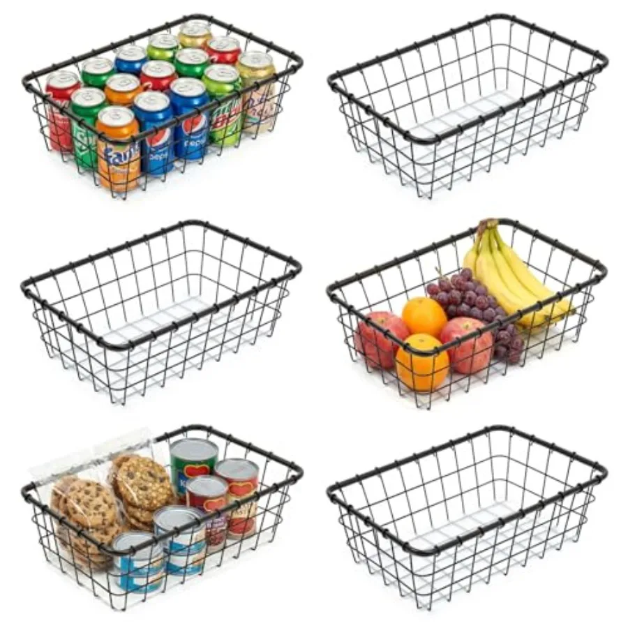 PK Wire Baskets for Organizing, Baskets for Pantry Organization, Baskets for Snack, Fruits, Cans, Toys, Kitchen Cabinets, Close
PK Wire Baskets for Organizing, Baskets for Pantry Organization, Baskets for Snack, Fruits, Cans, Toys, Kitchen Cabinets, Close