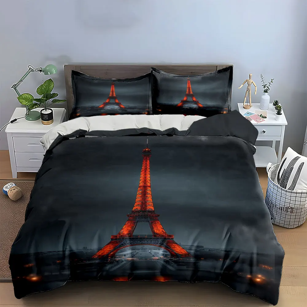 "Paris Eiffel Tower Decor Set" Bedding Set with 1 Duvet Cover 2 Pillowcases Single Double King Queen, Gift
"Paris Eiffel Tower Decor Set" Bedding Set with 1 Duvet Cover 2 Pillowcases Single Double King Queen, Gift