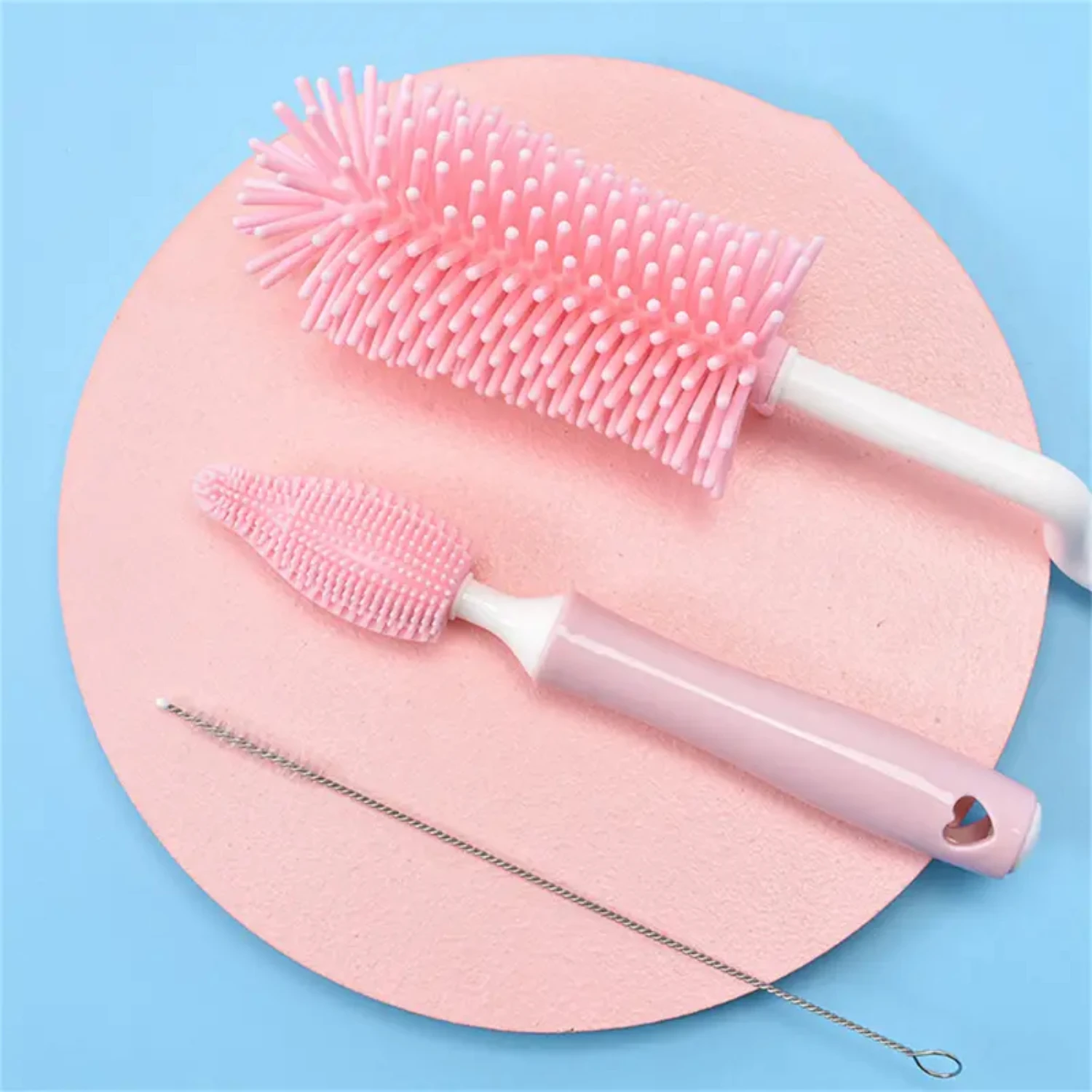 Soft, Gentle, and Convenient Essential 3-Piece Baby Bottle Brush Set with Rotating Handle - Must-Have Cleaning Tools for New Par
Soft, Gentle, and Convenient Essential 3-Piece Baby Bottle Brush Set with Rotating Handle - Must-Have Cleaning Tools for New Par