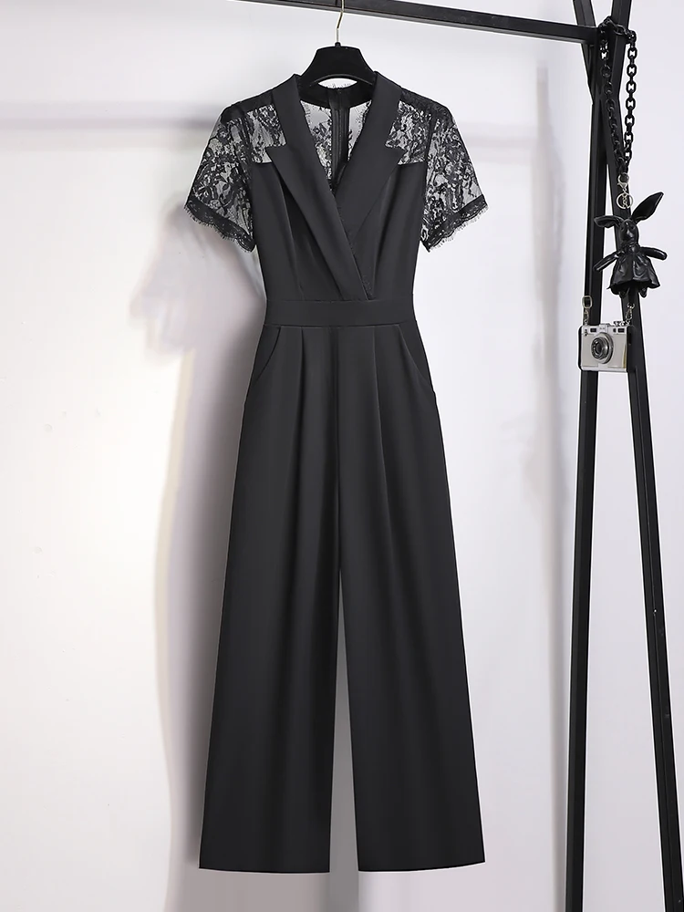 Bla Summer Thin Wide Leg Jumpsuit Women's High Waist Long Pants Set Ele High Quali Commute Sle Zipper ket Detail
Bla Summer Thin Wide Leg Jumpsuit Women's High Waist Long Pants Set Ele High Quali Commute Sle Zipper ket Detail