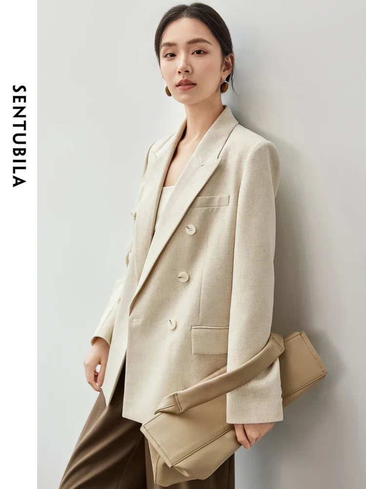 SENTUBILA Linen Blend Blazers Women Work Business Tailored Coat 2025 Spring Fashion Office Lady Loose Blazer Jackets 143X56403
SENTUBILA Linen Blend Blazers Women Work Business Tailored Coat 2025 Spring Fashion Office Lady Loose Blazer Jackets 143X56403
