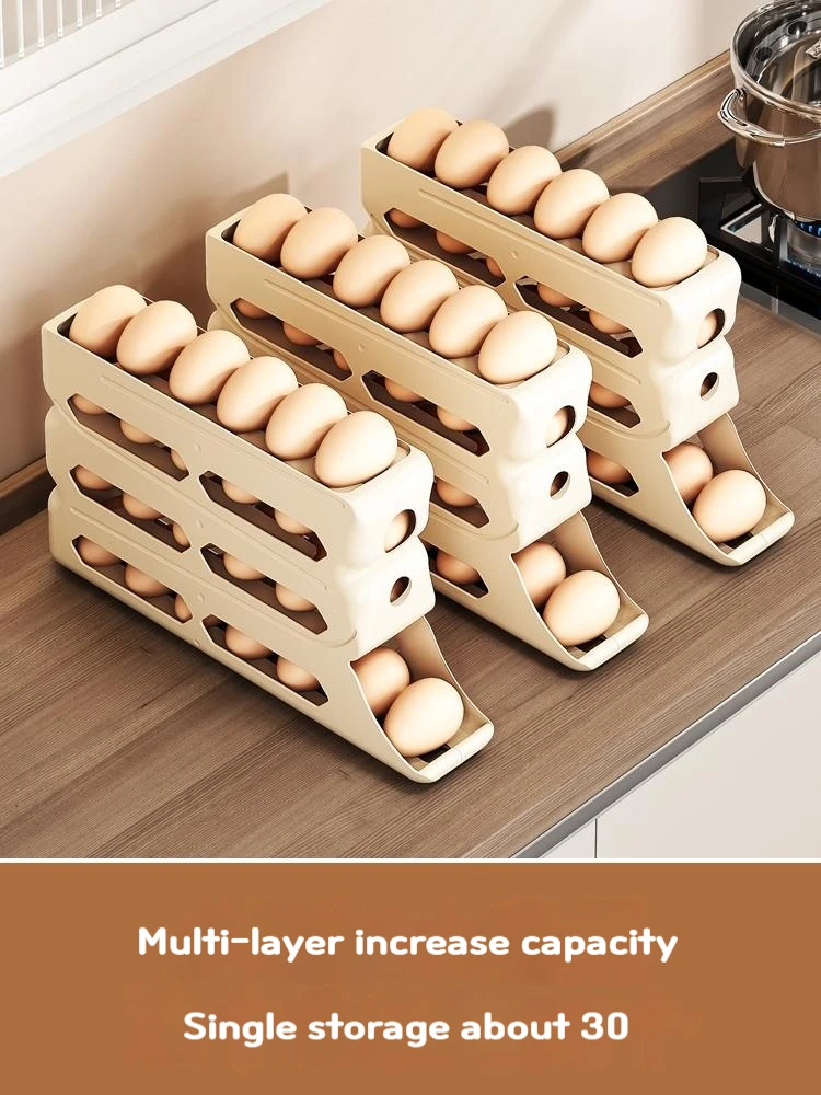 Food Grade Slide Egg Storage Box, Refrigerator Side Door Storage Box , Automatic Rolling Egg Rack Holder
Food Grade Slide Egg Storage Box, Refrigerator Side Door Storage Box , Automatic Rolling Egg Rack Holder