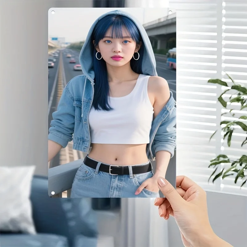 Metal Sign - Modern Minimalist Poster with Woman in Hoodie, Durable Iron Structure, Perfect for Home, Cafes, Bars
Metal Sign - Modern Minimalist Poster with Woman in Hoodie, Durable Iron Structure, Perfect for Home, Cafes, Bars