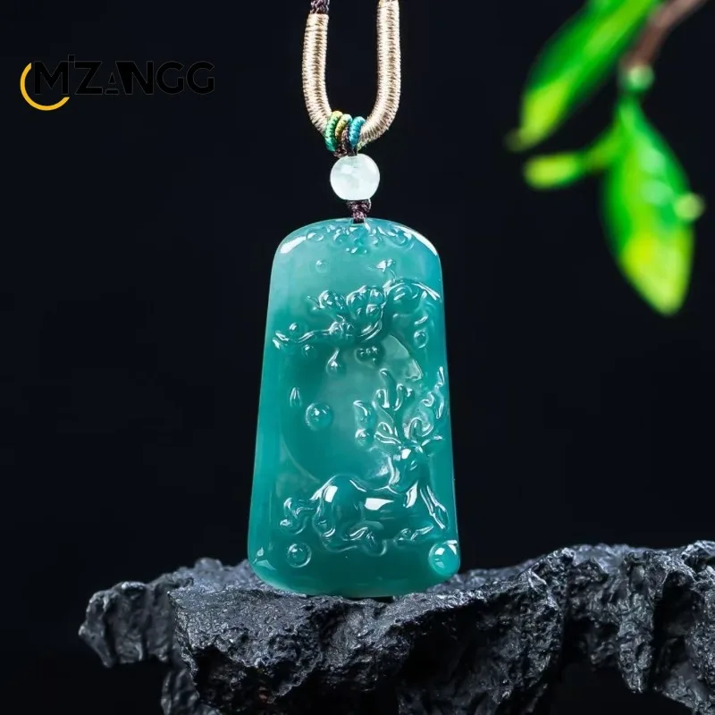 Natural Grade A Jadeite Blue Water Sika Deer Pendant Hand-Carved High-Transparency Jade Necklace Men and Women Festive Gift
Natural Grade A Jadeite Blue Water Sika Deer Pendant Hand-Carved High-Transparency Jade Necklace Men and Women Festive Gift
