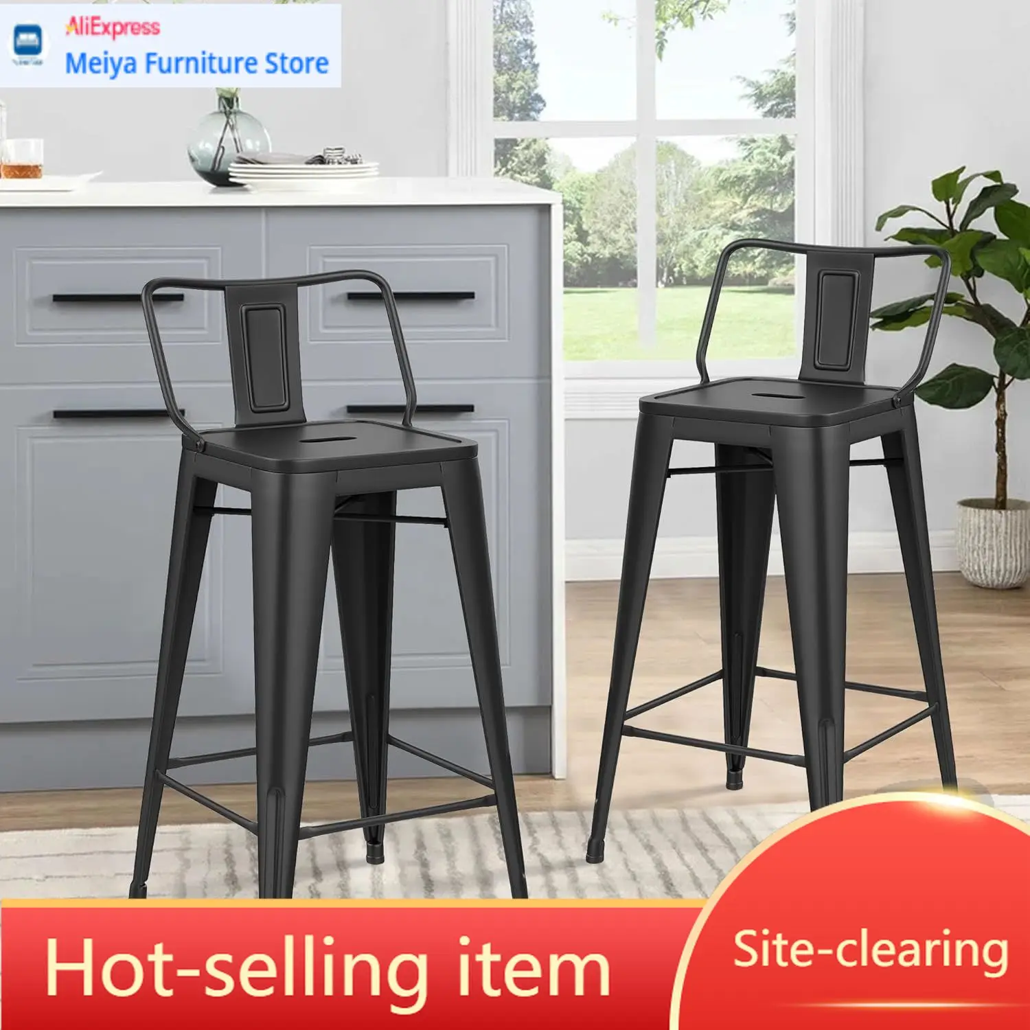 Set Of 2 Metal Bar Stools Counter Height 24 Inch Low Back Bar Stools For Indoor Outdoor Kitchen Patio Bar Chairs
Set Of 2 Metal Bar Stools Counter Height 24 Inch Low Back Bar Stools For Indoor Outdoor Kitchen Patio Bar Chairs