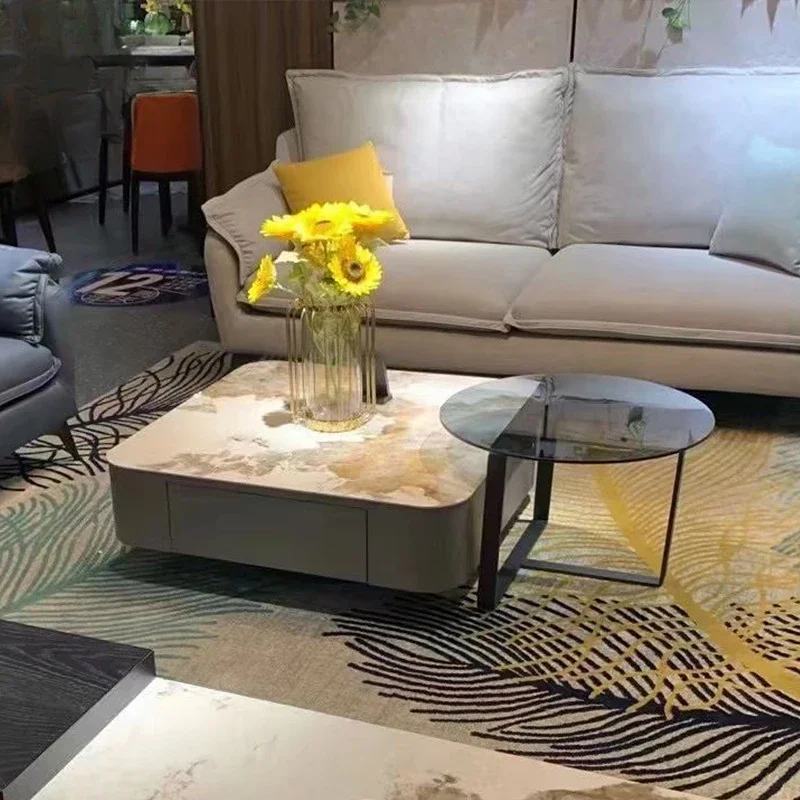 Light luxury rock slab square coffee table TV cabinet combination simple modern
Light luxury rock slab square coffee table TV cabinet combination simple modern