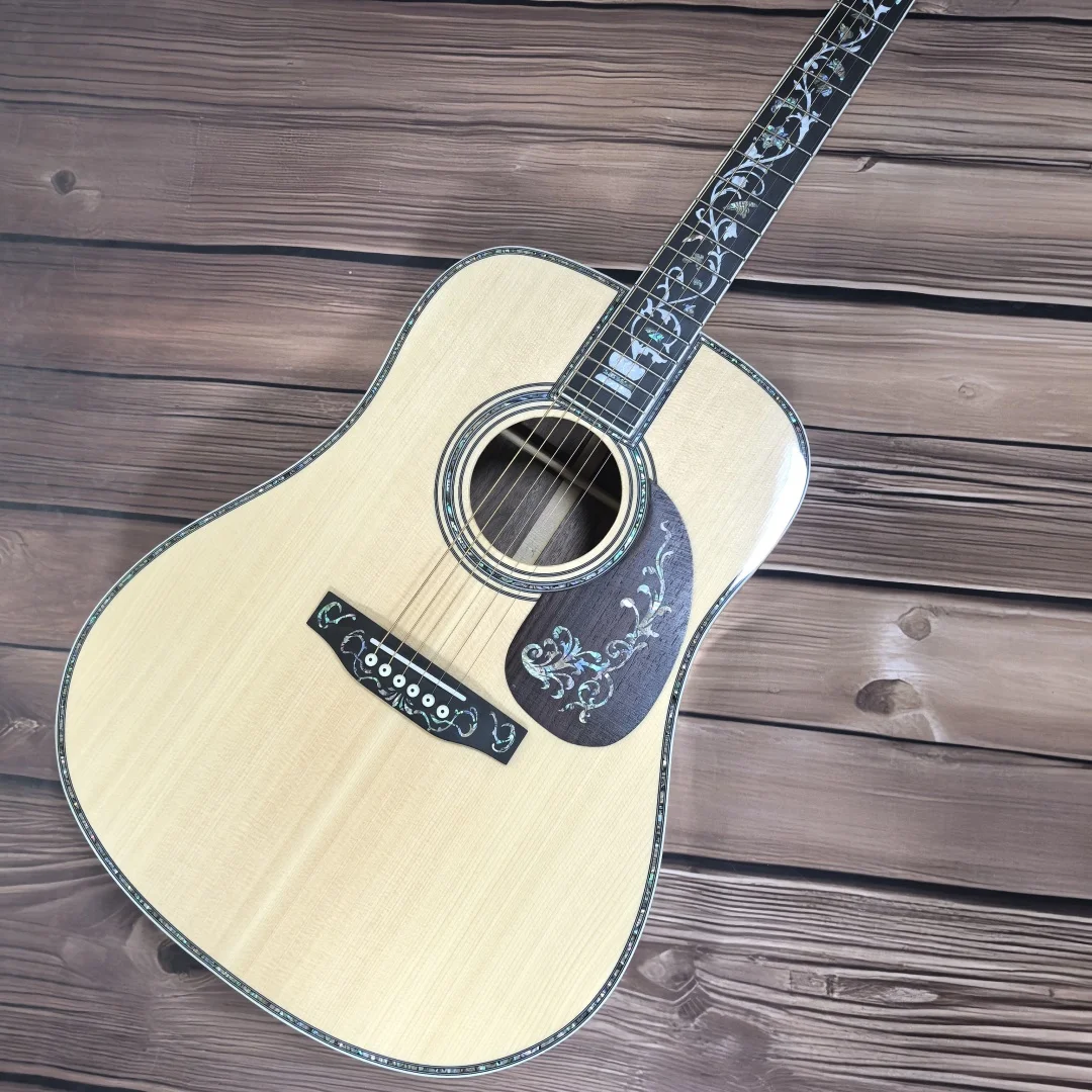 Professional Acoustic Guitar with Natural Wood Color and Luxurious Small Flower Veneer Fingerboard Featuring 6-string Bone Nut Suitable for Daily Practice
Professional Acoustic Guitar with Natural Wood Color and Luxurious Small Flower Veneer Fingerboard Featuring 6-string Bone Nut Suitable for Daily Practice