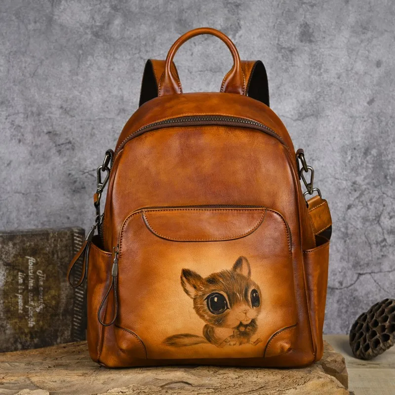 Johnature Retro Genuine Leather Animal Print Backpack Women 2023 New Natural Real Cowhide Bag Large Capacity Travel Backpacks
Johnature Retro Genuine Leather Animal Print Backpack Women 2023 New Natural Real Cowhide Bag Large Capacity Travel Backpacks