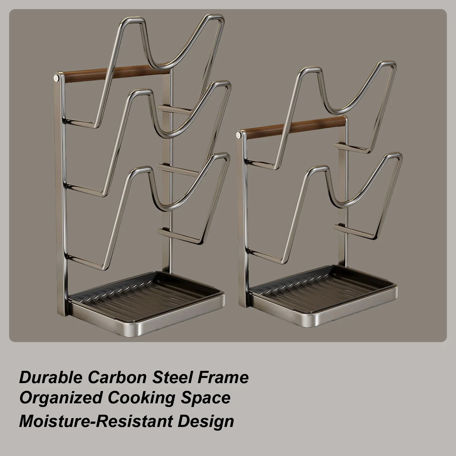 2/3-слойный органайзер для крышки кастрюли из углеродистой стали со съемным поддоном для капель, держатели для крышки кухонной кастрюли для разделочной доски, тарелки, ложки для посуды
2/3-слойный органайзер для крышки кастрюли из углеродистой стали со съемным поддоном для капель, держатели для крышки кухонной кастрюли для разделочной доски, тарелки, ложки для посуды