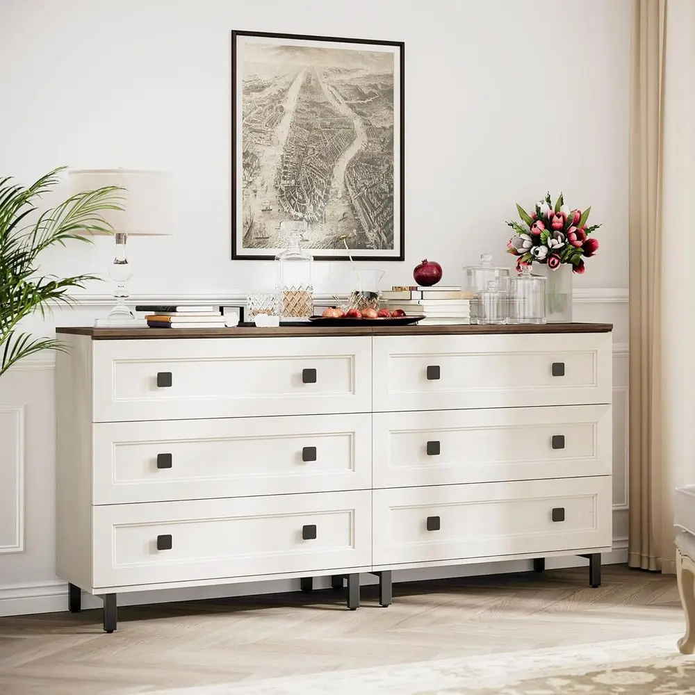 6-Drawer Wooden Chest with Storage Organizer for Bedroom, Living Room, and Hallway
6-Drawer Wooden Chest with Storage Organizer for Bedroom, Living Room, and Hallway