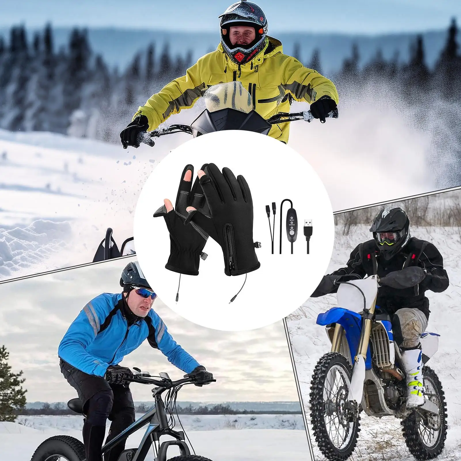 Термоперчатки с USB-зарядкой, водонепроницаемые, с 3 режимами нагрева, противоскользящие, ветрозащитные, зимние перчатки для велоспорта, работы, катания на лыжах
Термоперчатки с USB-зарядкой, водонепроницаемые, с 3 режимами нагрева, противоскользящие, ветрозащитные, зимние перчатки для велоспорта, работы, катания на лыжах