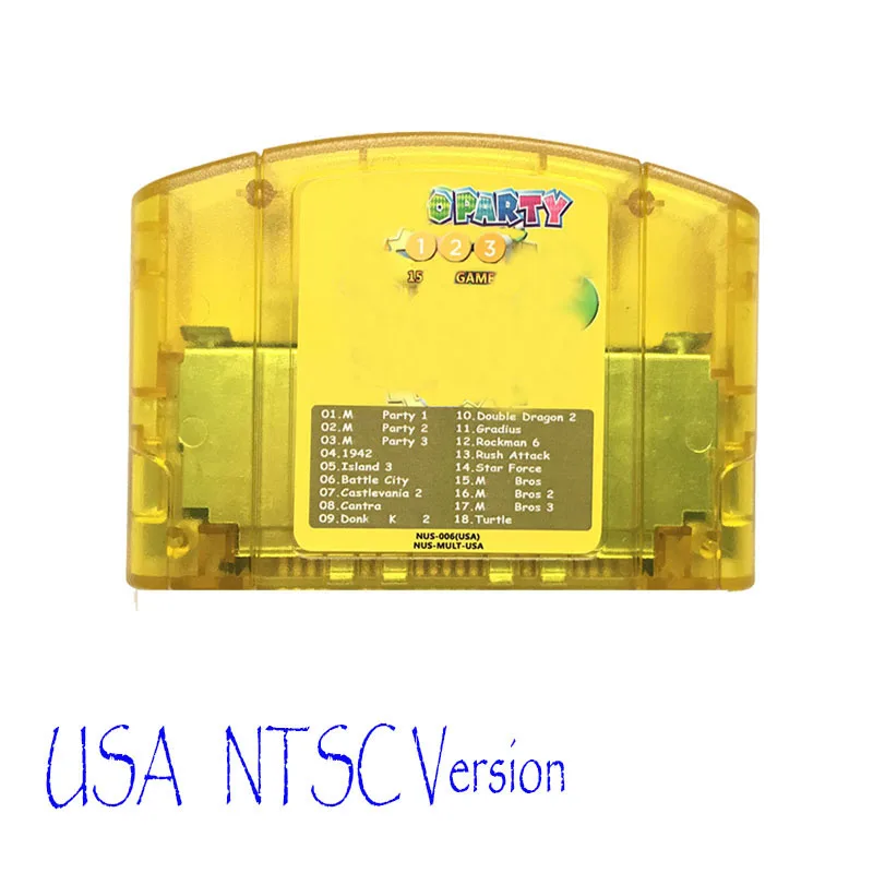 Картридж для игровой консоли USA Version Mar Party 18 в 1 для 64-битных видеоигр, желтый корпус
Картридж для игровой консоли USA Version Mar Party 18 в 1 для 64-битных видеоигр, желтый корпус