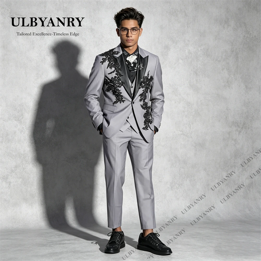 ULBYANRY Luxury Three Piece Men's Formal Suit with Beaded Lace Appliques Slim Fitting Suit Attire Prom party Tuxedo XXS-7XL Suit
ULBYANRY Luxury Three Piece Men's Formal Suit with Beaded Lace Appliques Slim Fitting Suit Attire Prom party Tuxedo XXS-7XL Suit