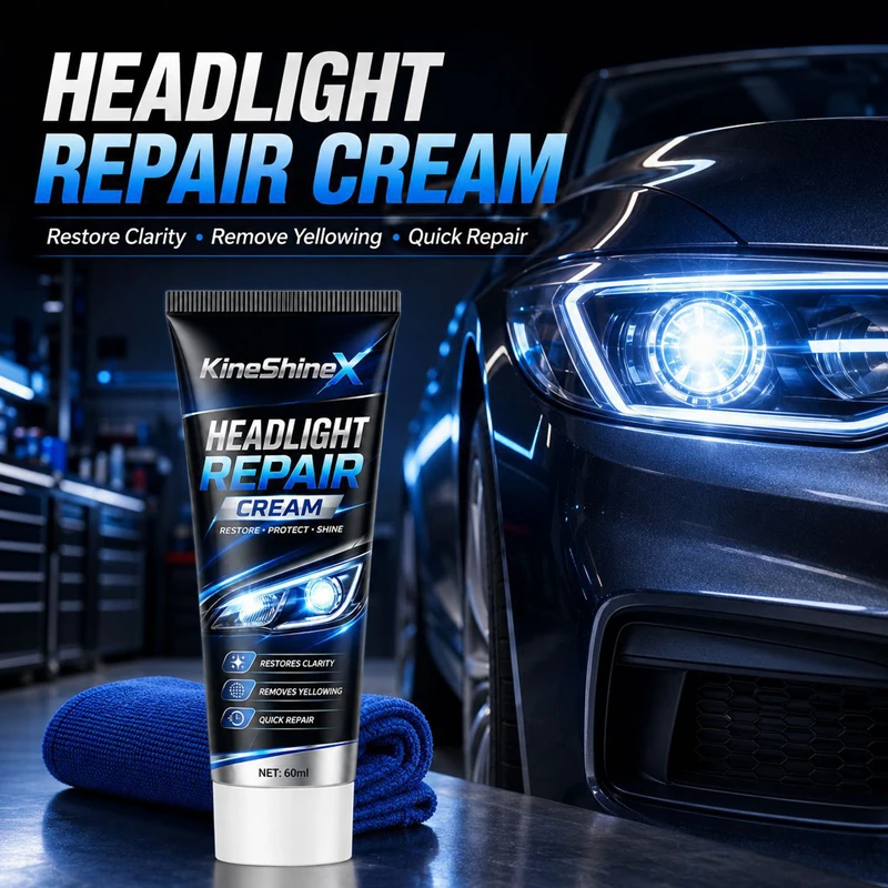 KineShineX Automotive Headlight Yellow Removal Paste Yellow Oxidation Repair Care Paste Lampshade Renovation and Brightening
KineShineX Automotive Headlight Yellow Removal Paste Yellow Oxidation Repair Care Paste Lampshade Renovation and Brightening