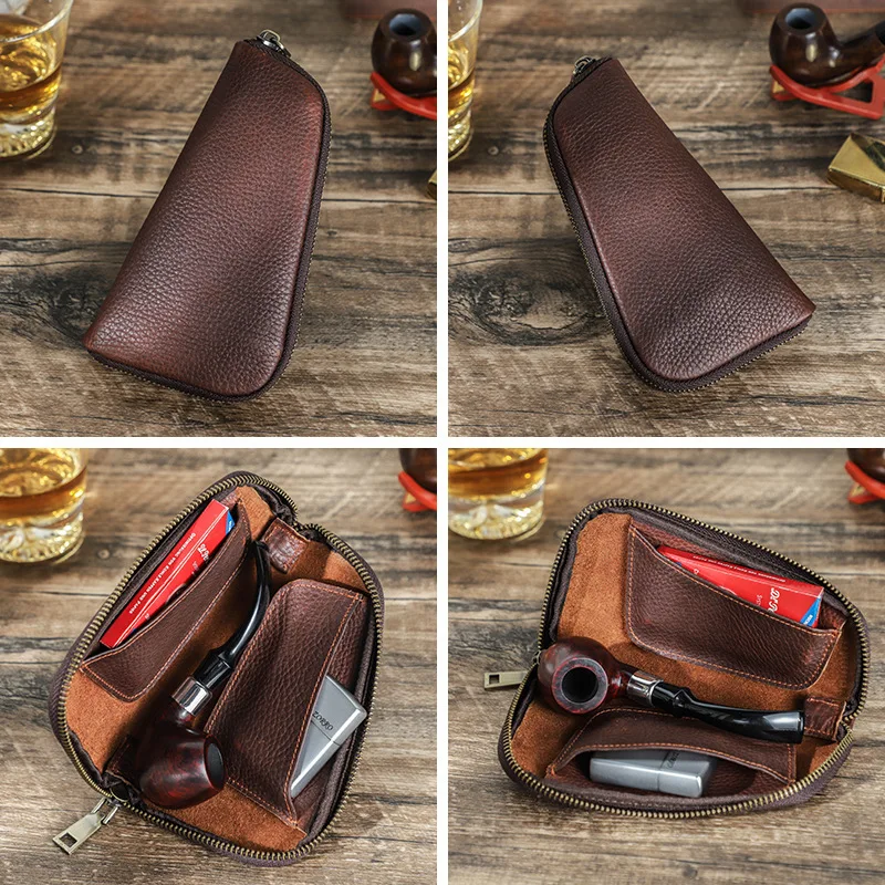 Tobacco Pipe Bag Men gifts Smoke Pipe Tobacco Bag Fashion Portable Reusable Real Leather Tobacco pipe bags Pouch
Tobacco Pipe Bag Men gifts Smoke Pipe Tobacco Bag Fashion Portable Reusable Real Leather Tobacco pipe bags Pouch