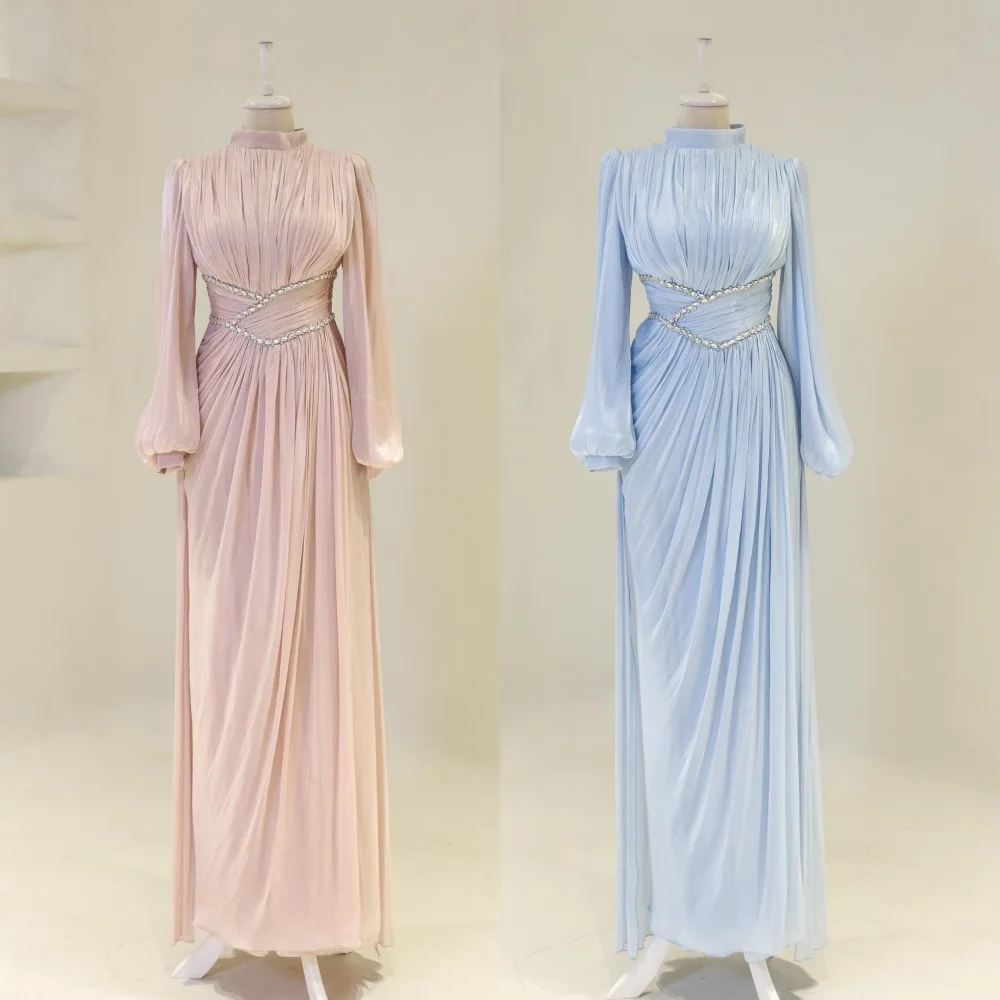 Customized Pleat Rhinestone Sparkle High Collar A-line Midi Dresses Bespoke Occasion Evening Party Gown Formal فساتين الحفلات
Customized Pleat Rhinestone Sparkle High Collar A-line Midi Dresses Bespoke Occasion Evening Party Gown Formal فساتين الحفلات
