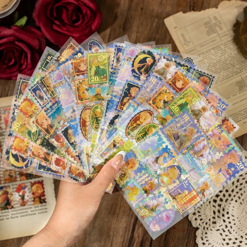 2 pcs Retro Japanese Stationery Cute Cartoon Stamp Aesthetic Sticker Pack Flash Film DIY Journal supplies Scrapbook Stickers
2 pcs Retro Japanese Stationery Cute Cartoon Stamp Aesthetic Sticker Pack Flash Film DIY Journal supplies Scrapbook Stickers