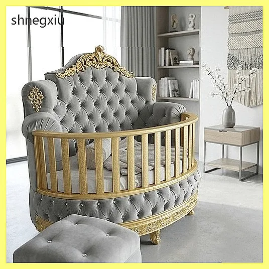 Luxury Handmade Round Crib for UK Market, Premium Material Baby Bed Furniture
Luxury Handmade Round Crib for UK Market, Premium Material Baby Bed Furniture