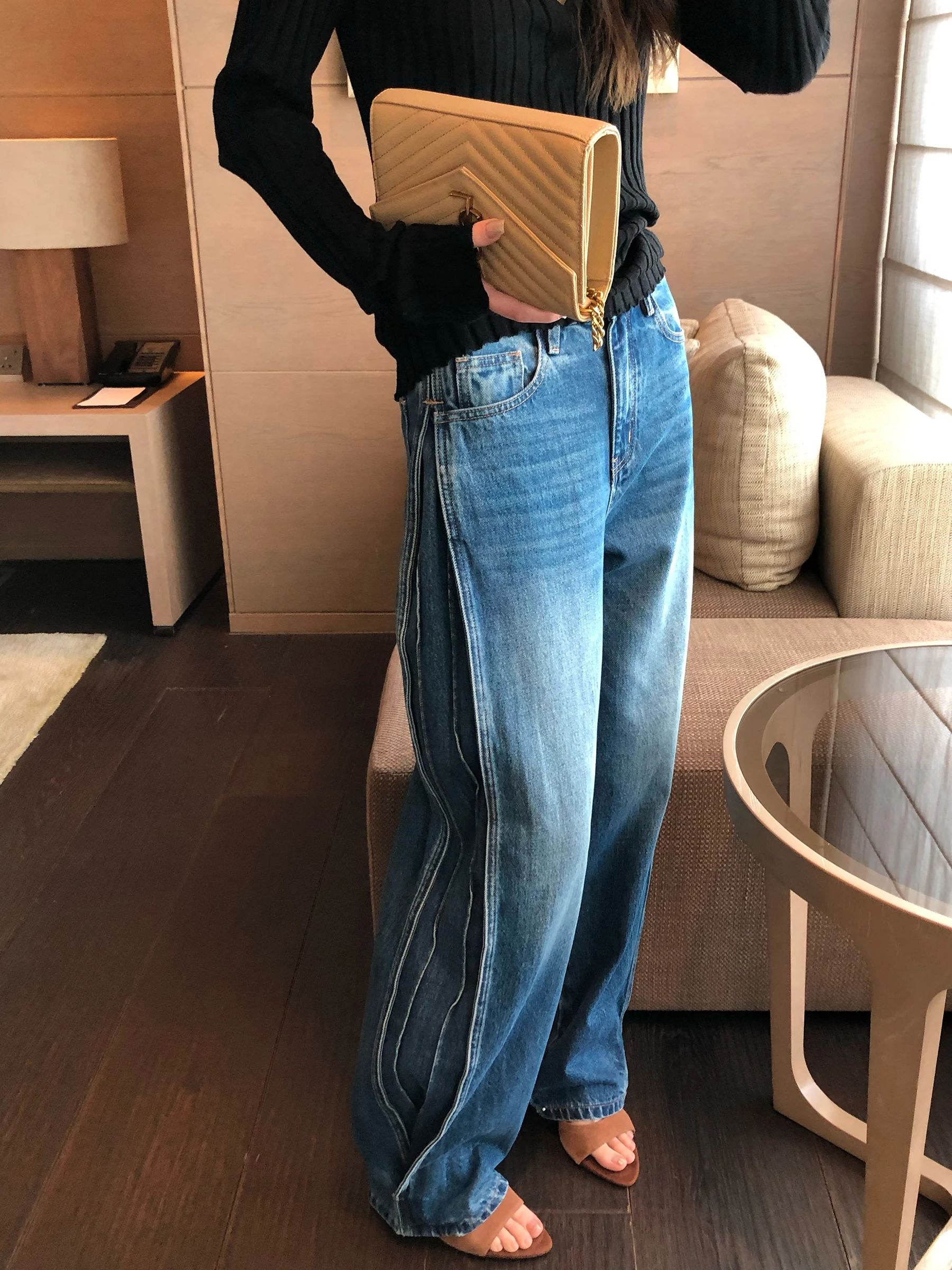 Blue Waed Denim Jeans Women's Spring New Sle Slim Fit Cotton Breathable Straight Leg Pants Casual Comfortable Skinnies
Blue Waed Denim Jeans Women's Spring New Sle Slim Fit Cotton Breathable Straight Leg Pants Casual Comfortable Skinnies