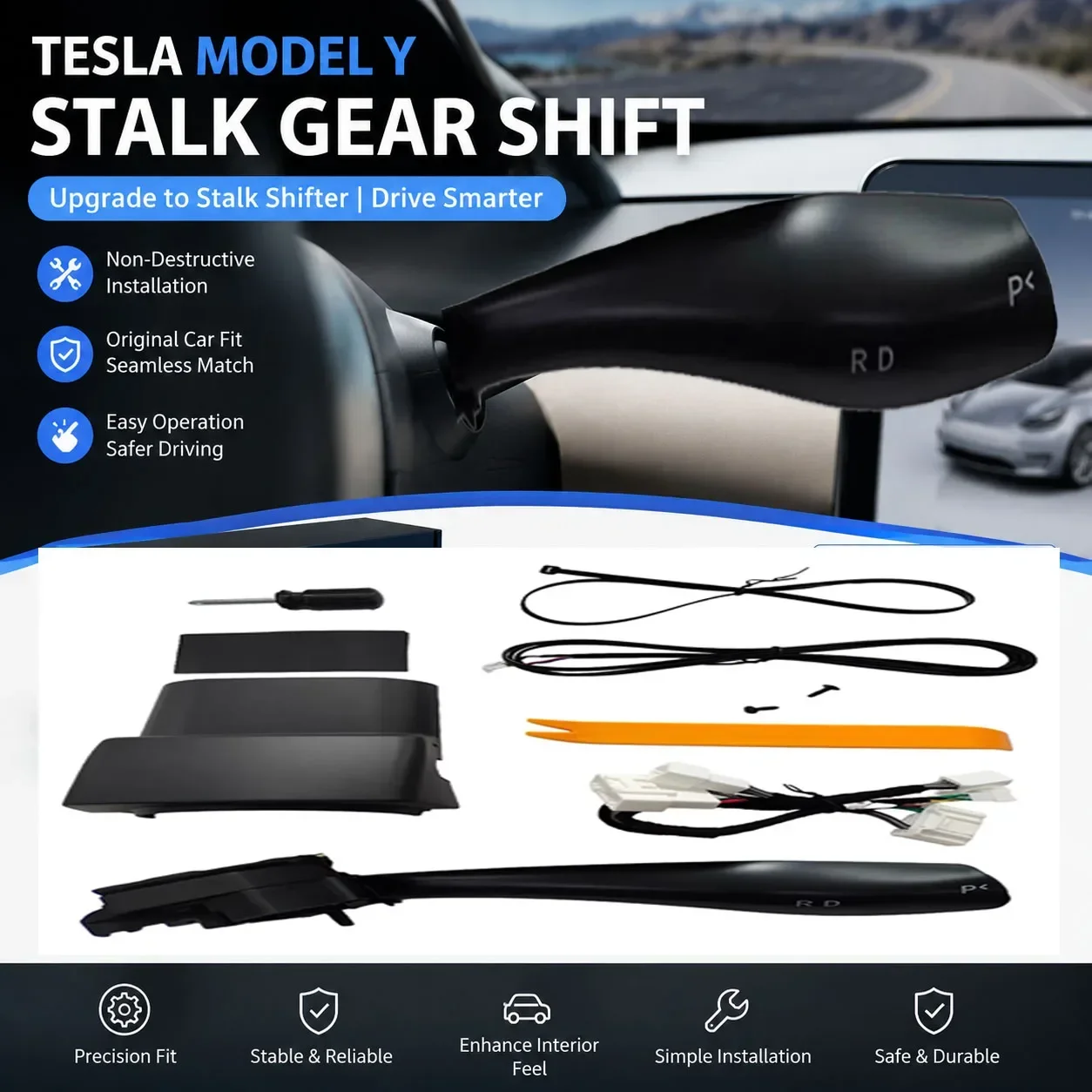 Physical Gear Lever For Tesla 2026 Model 3 Gear Selector D R P Switch Autopilot Indicator Knob 3 Accessories
Physical Gear Lever For Tesla 2026 Model 3 Gear Selector D R P Switch Autopilot Indicator Knob 3 Accessories
