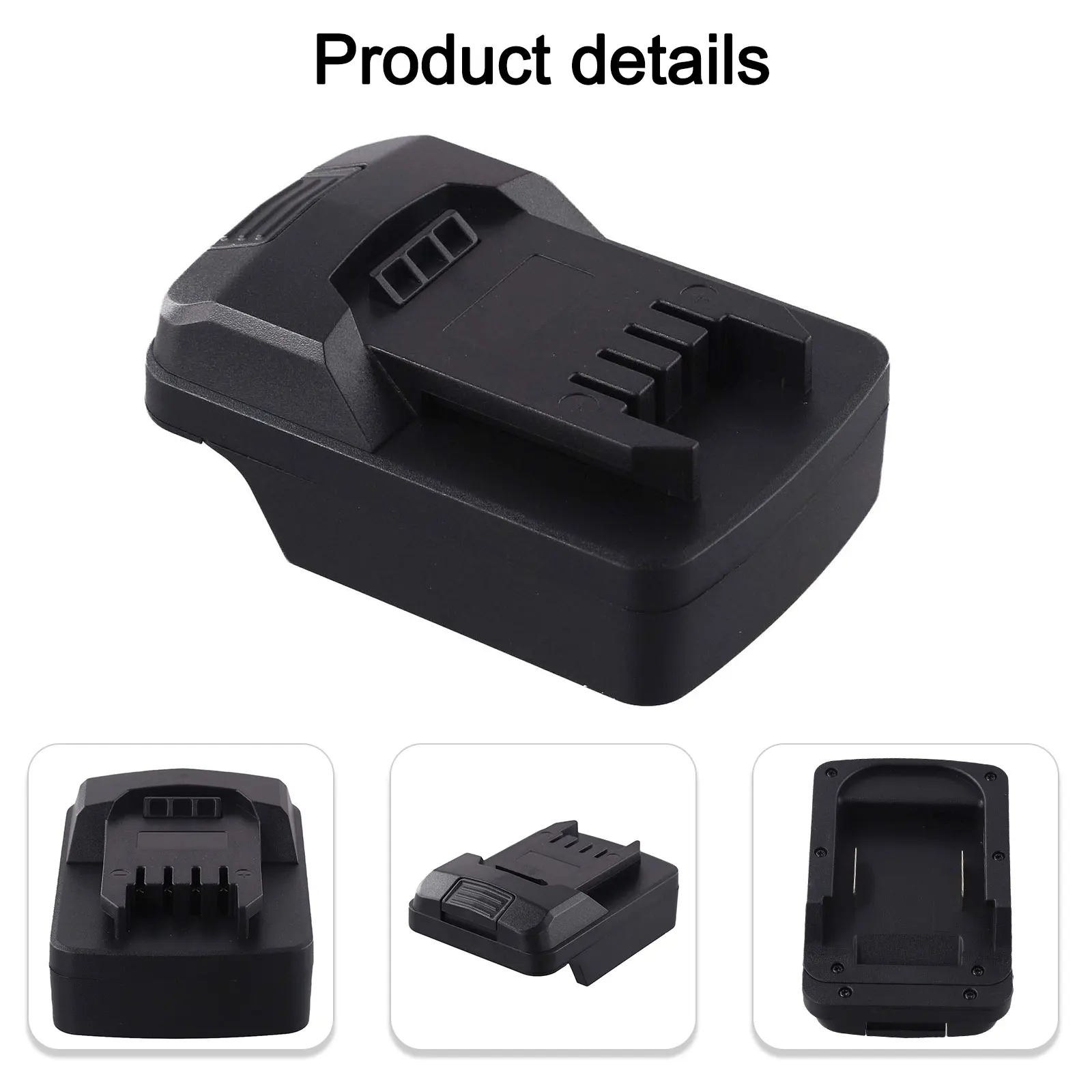 Approx 90*60mm 18V Battery Adapter Anti-slip Design Easy To Use Fits Various 18V Batteries Lightweight Plastic Material
Approx 90*60mm 18V Battery Adapter Anti-slip Design Easy To Use Fits Various 18V Batteries Lightweight Plastic Material