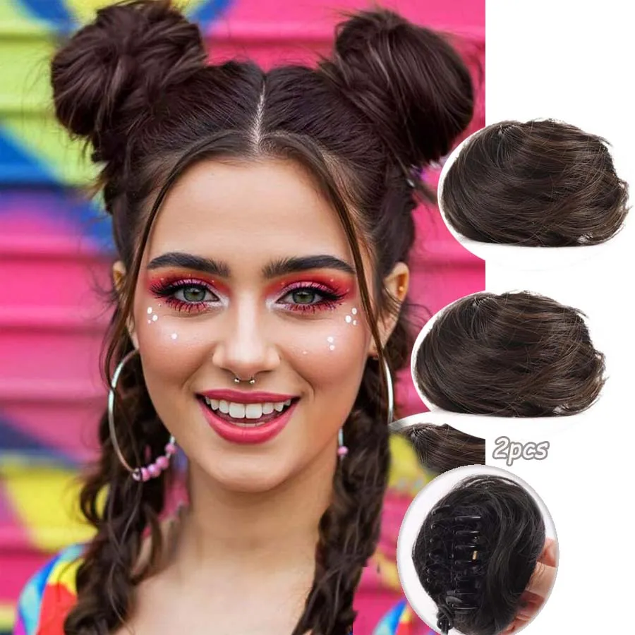 Bun Hairpieces Hair Extension With Clip in Scrunchies Extension Curly Synthetic Bun Wig Claw in Tousled Updo for Women Hair
Bun Hairpieces Hair Extension With Clip in Scrunchies Extension Curly Synthetic Bun Wig Claw in Tousled Updo for Women Hair