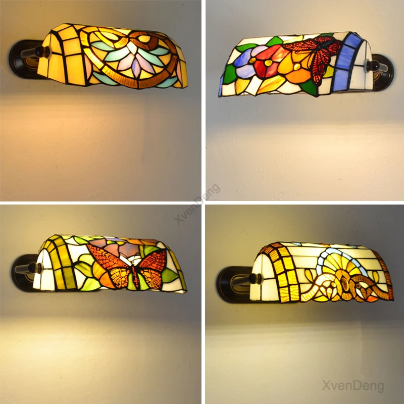 Tiffany Stained Glass Wall Lamp Bedroom Mediterranean Baroque Vintage Wall Sconce Bathroom Mirror Wall Lights for Living Room
Tiffany Stained Glass Wall Lamp Bedroom Mediterranean Baroque Vintage Wall Sconce Bathroom Mirror Wall Lights for Living Room